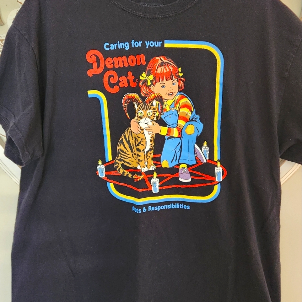 Steven Rhodes Demon Cat TShirt Size XL